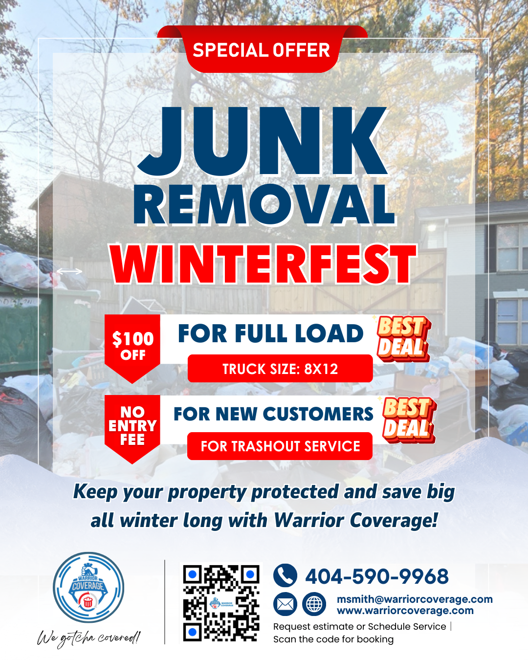 Junk Removal Winterfest Warrior Coverage